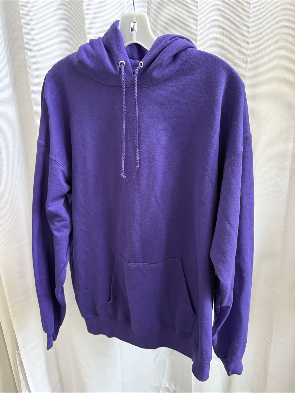 Plain Purple Hoodie with Kangaroo Pocket